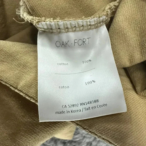 OAK + FORT Women's Khaki Skirt Elastic Waist Draw String Pockets - Size 0 - Picture 10 of 12